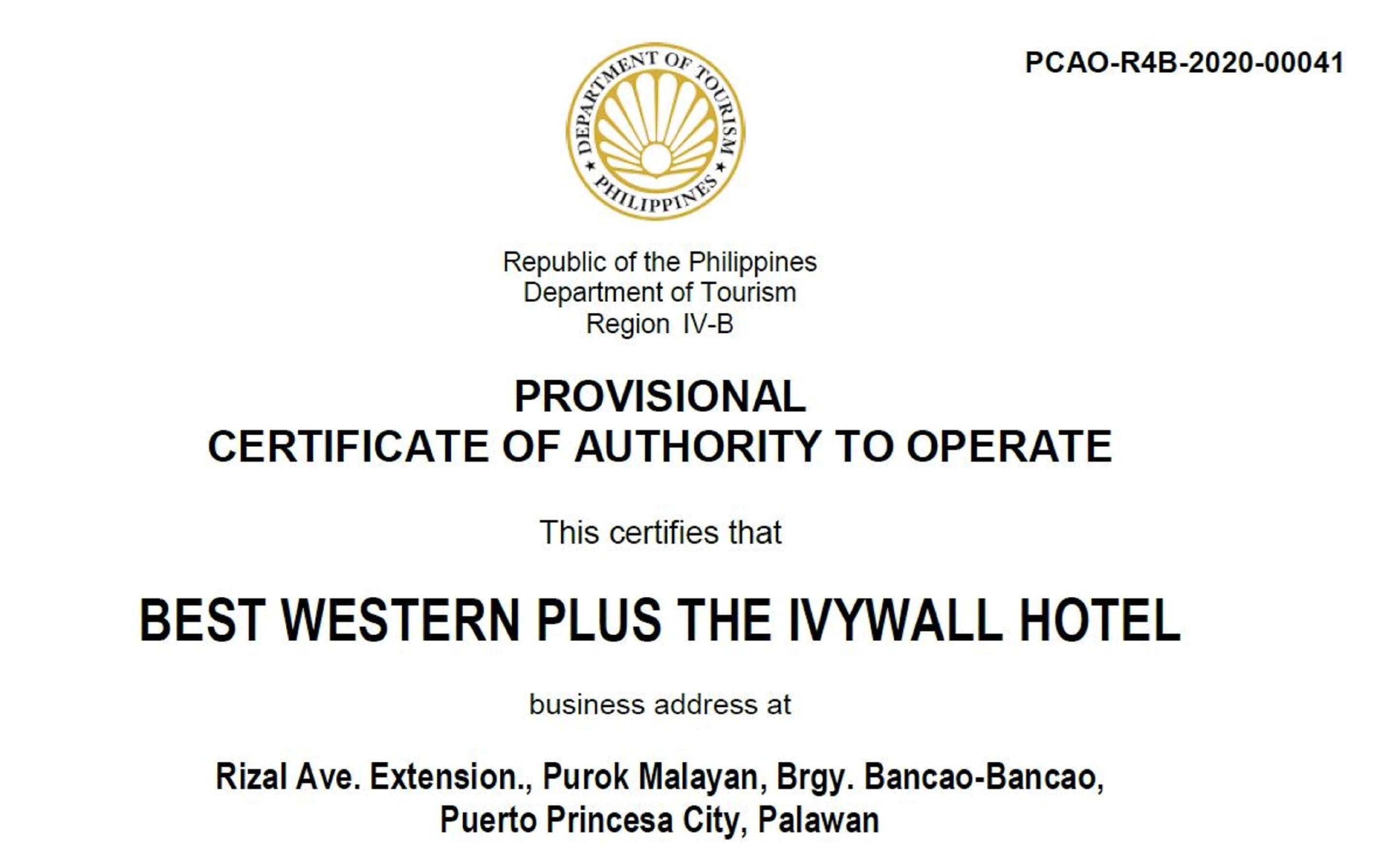 Best Western Plus The Ivywall Hotel Пуэрто-Принцеса Экстерьер фото